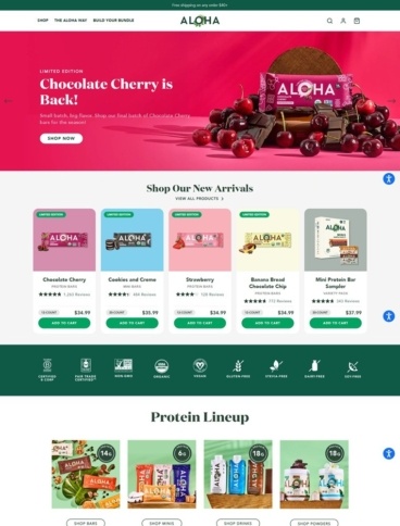 eCommerce website: Aloha