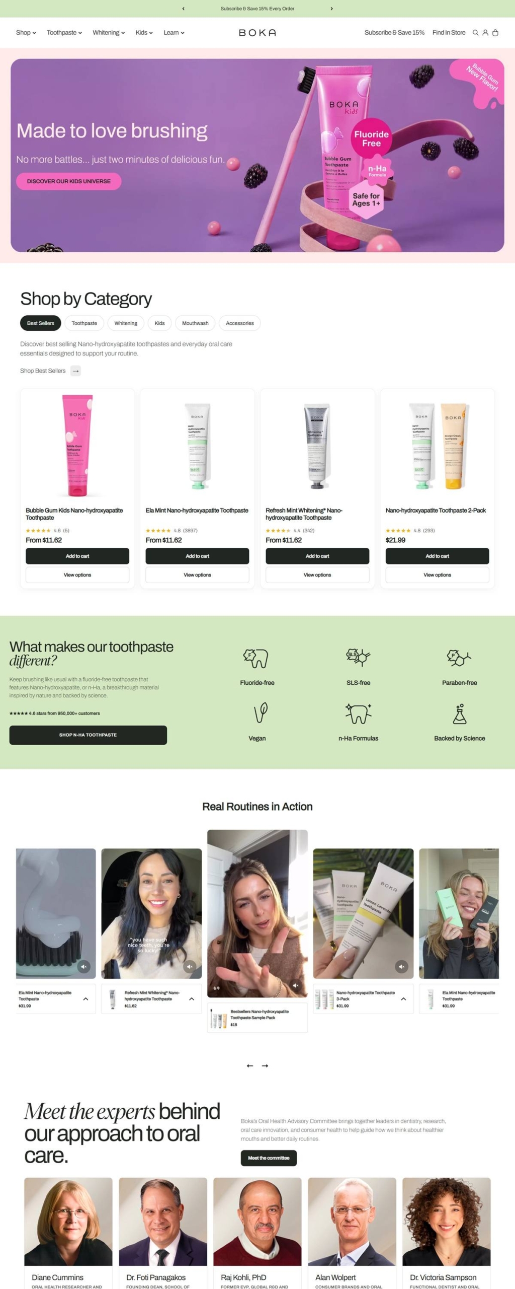 eCommerce website: Boka