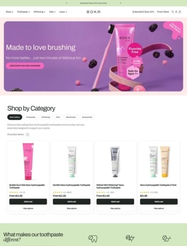 eCommerce website: Boka