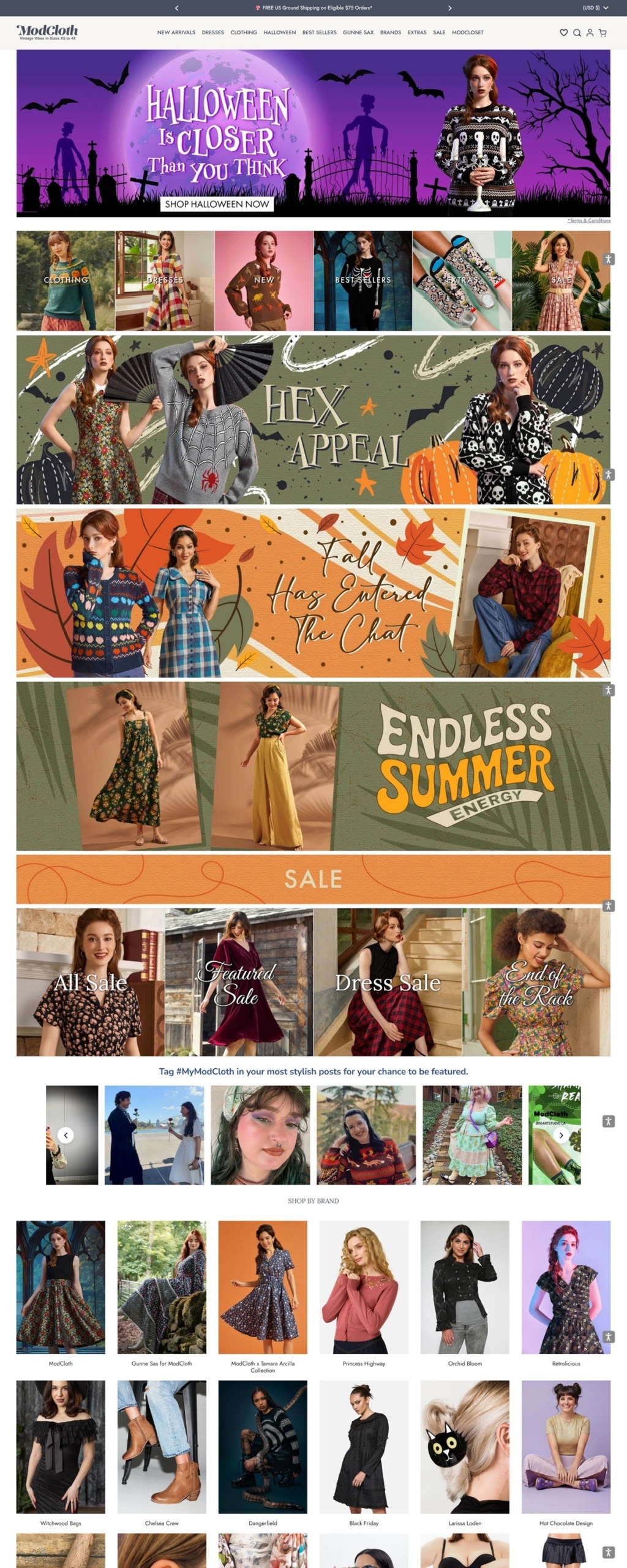eCommerce website: Modcloth