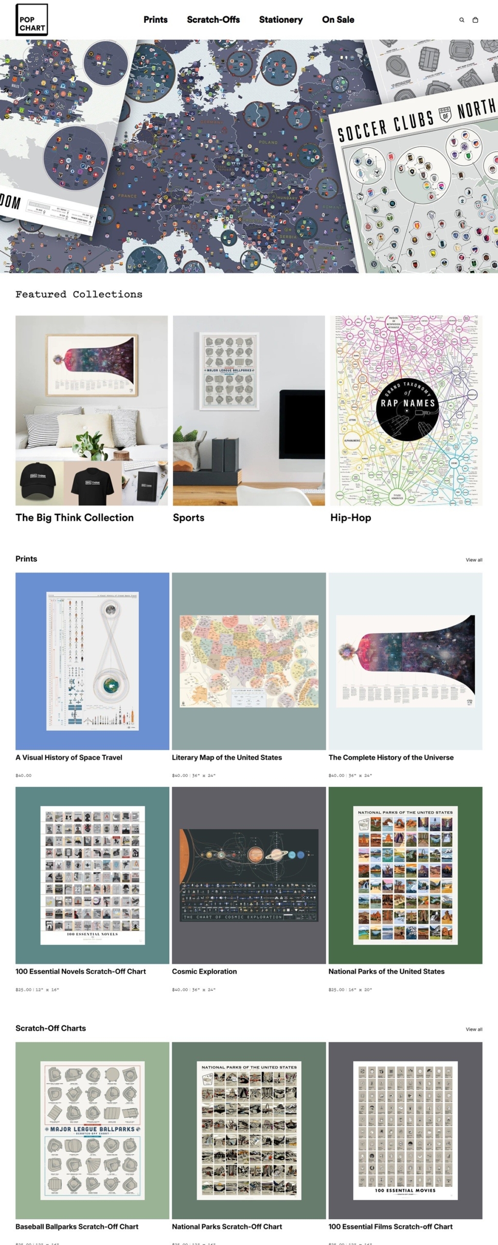 eCommerce website: Pop Chart Lab