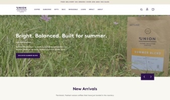 eCommerce website: Union Coffee