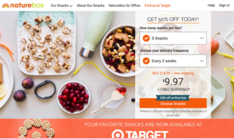 eCommerce website: Nature Box