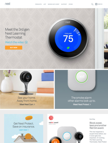 eCommerce website: Nest