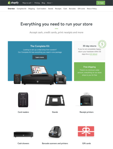 eCommerce website: Shopify