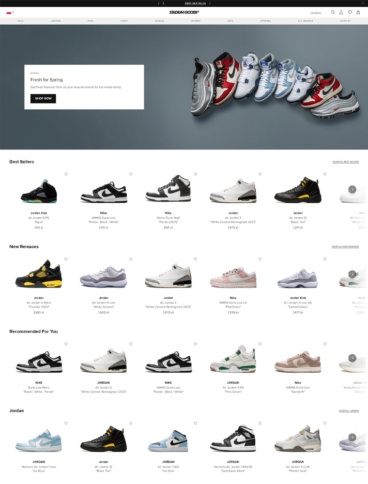 eCommerce website: Stadium Goods