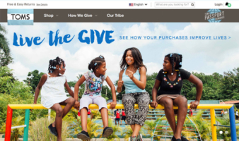 eCommerce website: Toms