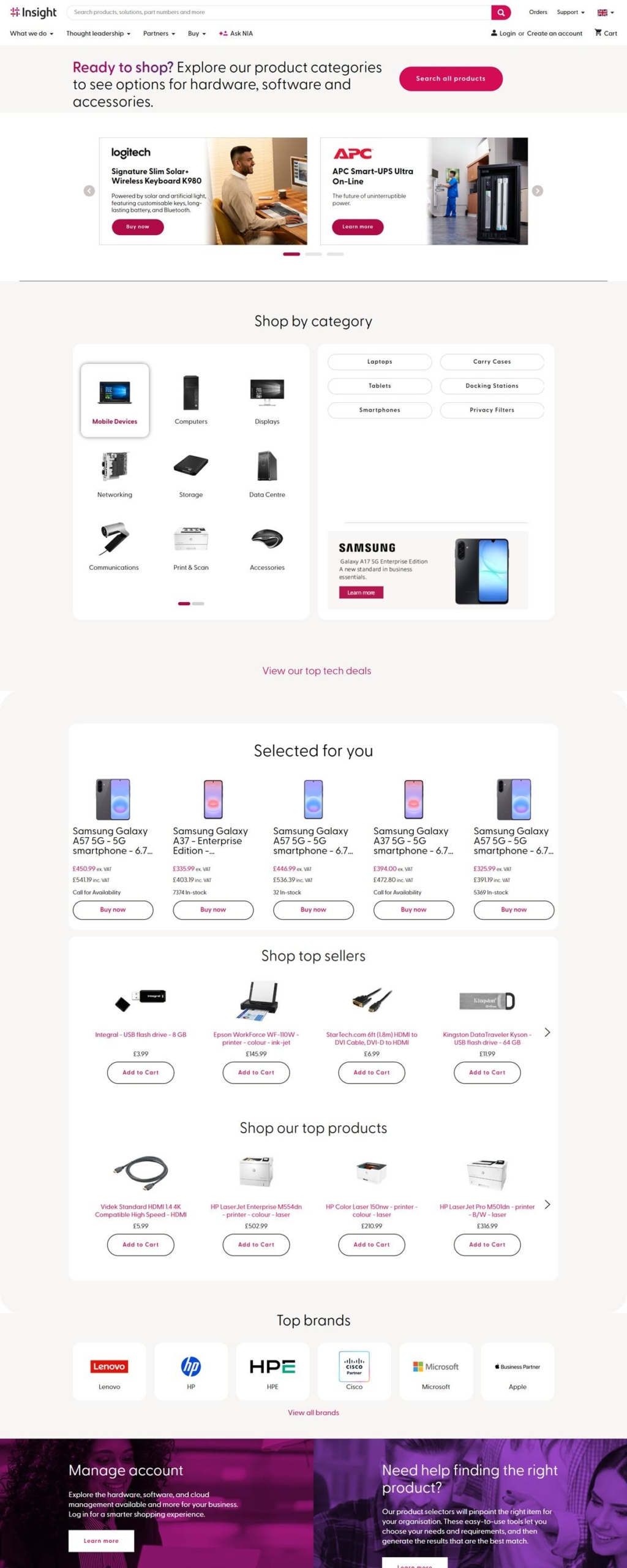 eCommerce website: Insight