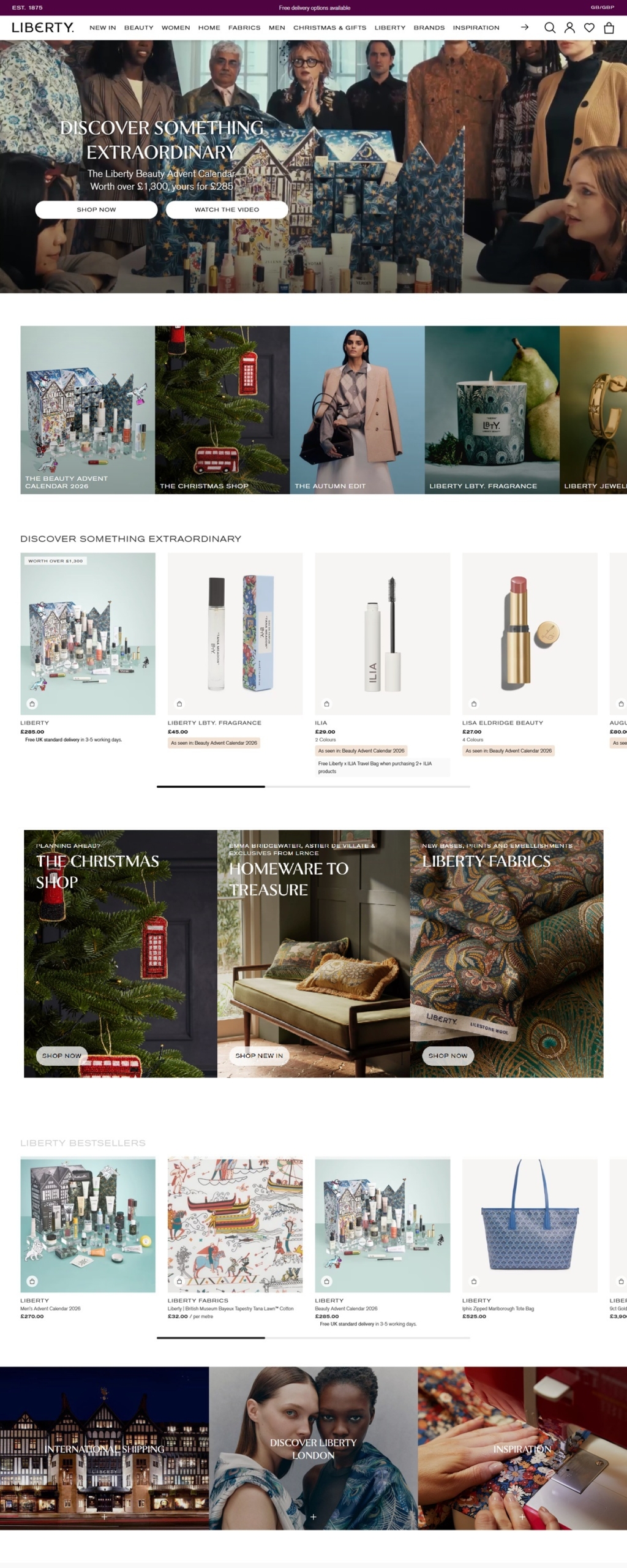 eCommerce website: Liberty