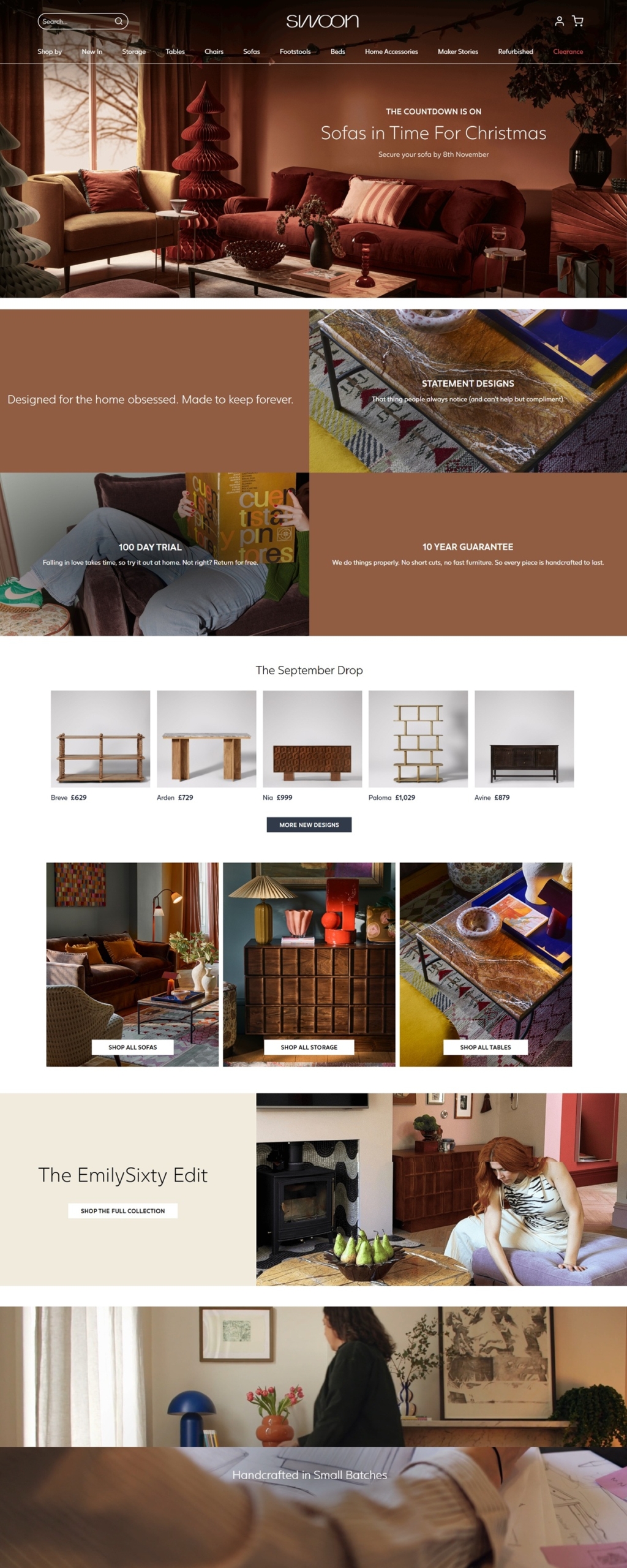 eCommerce website: Swoon Editions