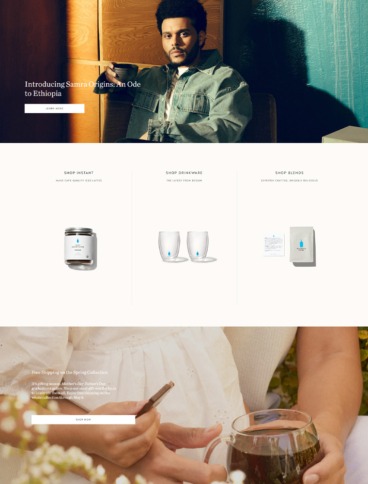 eCommerce website: Bluebottle Coffee