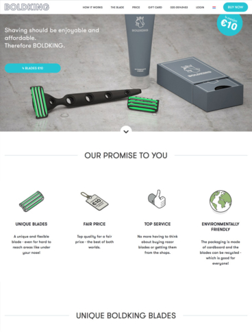eCommerce website: Boldking