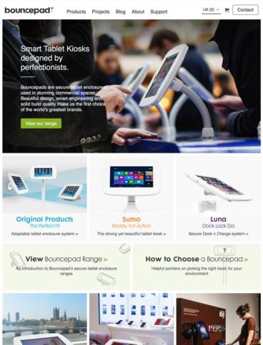 eCommerce website: Bouncepad