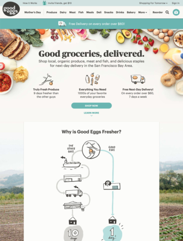 eCommerce website: Good Eggs