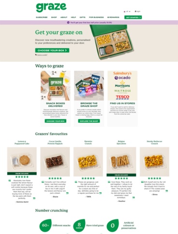 eCommerce website: Graze
