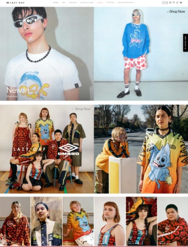 eCommerce website: Lazy Oaf