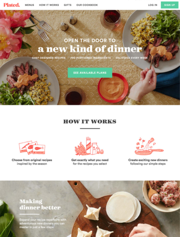 eCommerce website: Plated