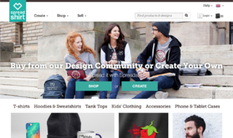 eCommerce website: Spreadshirt
