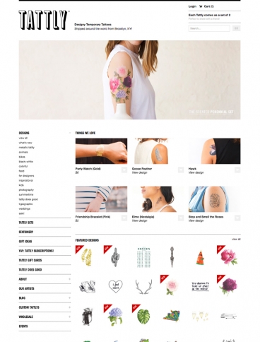 eCommerce website: Tattly