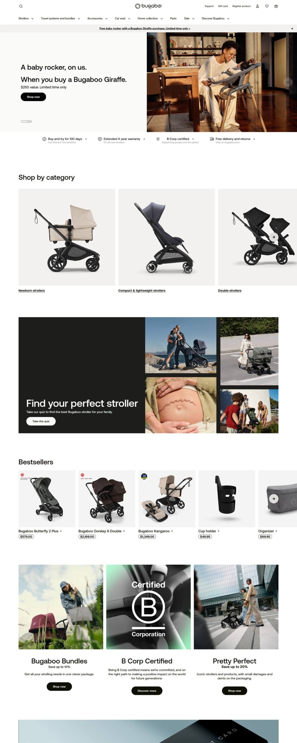 eCommerce website: Bugaboo