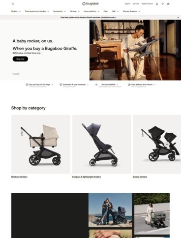 eCommerce website: Bugaboo