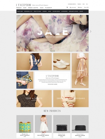 eCommerce website: L’Exception