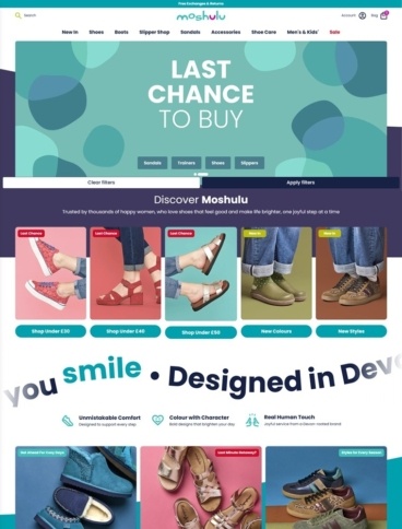 eCommerce website: Moshulu
