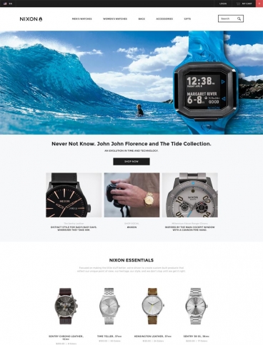 eCommerce website: Nixon
