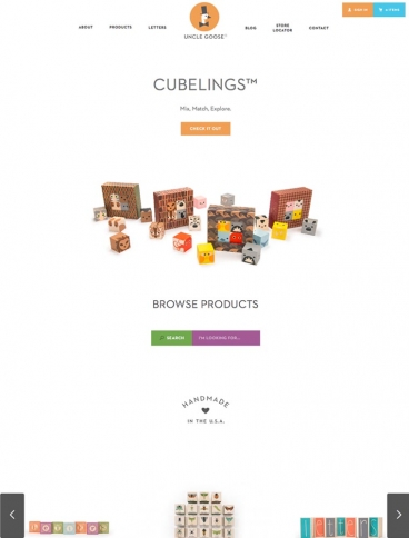 eCommerce website: Uncle Goose