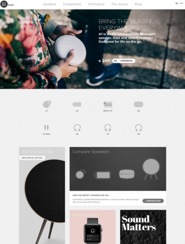eCommerce website: B&O PLAY