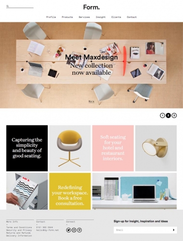 eCommerce website: Form.