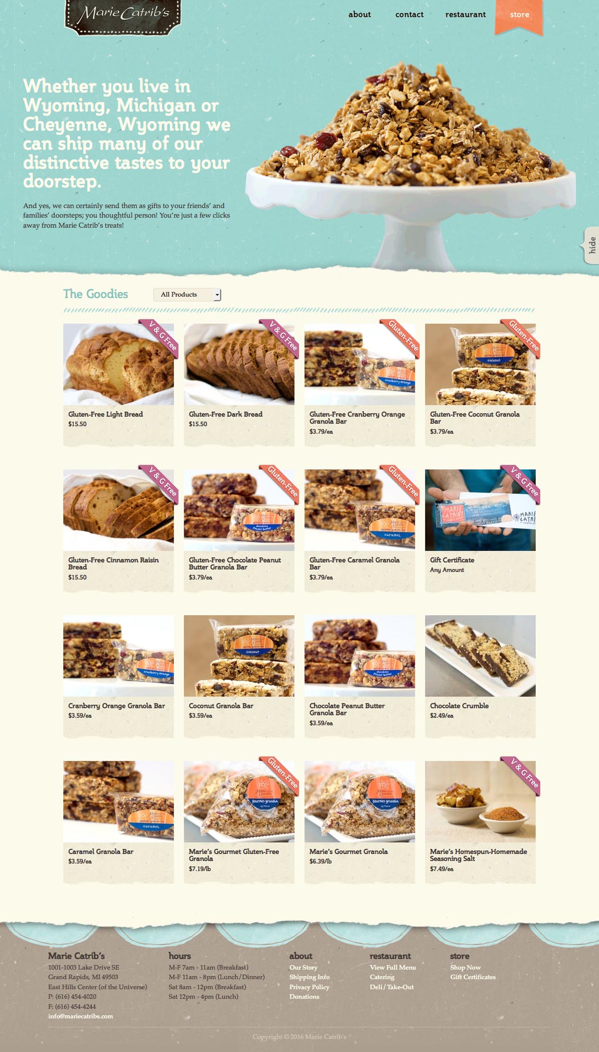 eCommerce website: Marie Catrib’s