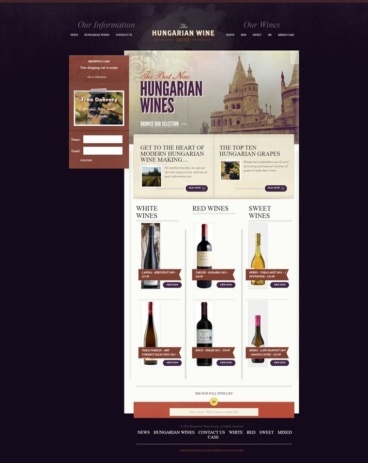 eCommerce website: The Hungarian Wine Society