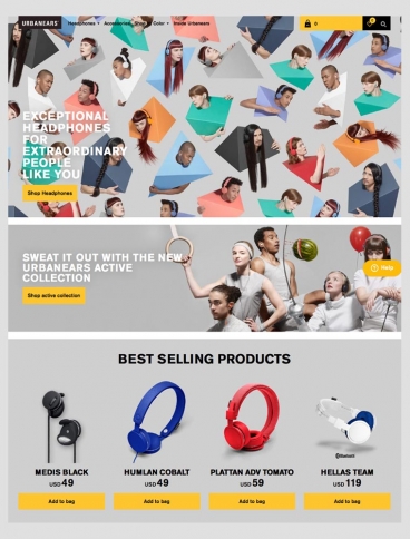 eCommerce website: Urbanears