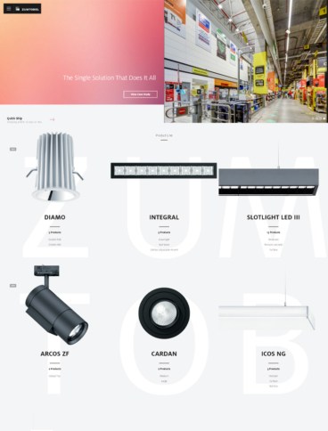 eCommerce website: Zumtobel Group