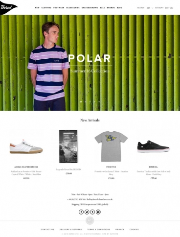 eCommerce website: Bored of Southsea