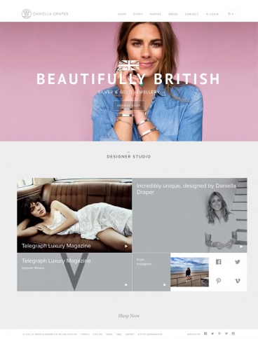 eCommerce website: Daniella Draper