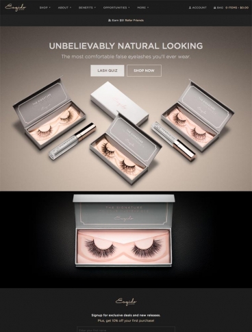 eCommerce website: ESQIDO Lashes