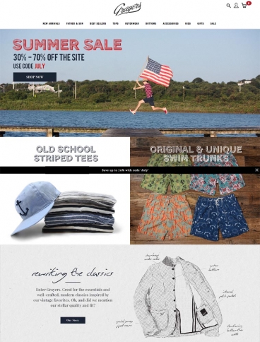 eCommerce website: Grayers
