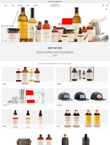 eCommerce website: Jack Rudy Cocktail