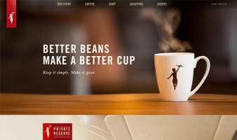 eCommerce website: Storyville Coffee Company