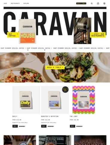 eCommerce website: Caravan
