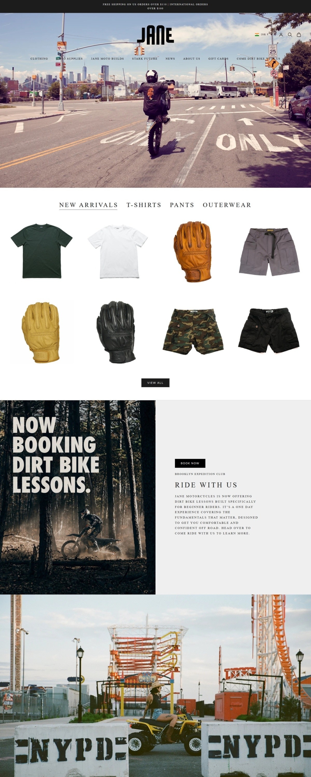eCommerce website: JANE Motorcycles