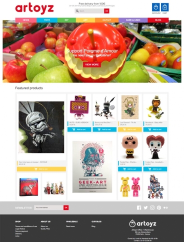 eCommerce website: ARTOYZ