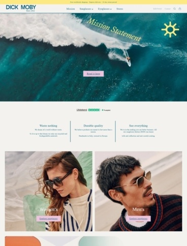 eCommerce website: Dick Moby