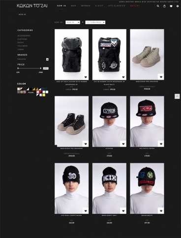 eCommerce website: Kokontozai