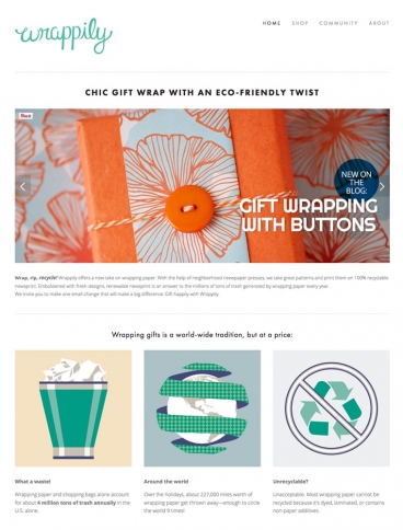 eCommerce website: Wrappily