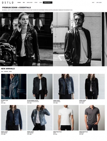 eCommerce website: DSTLD