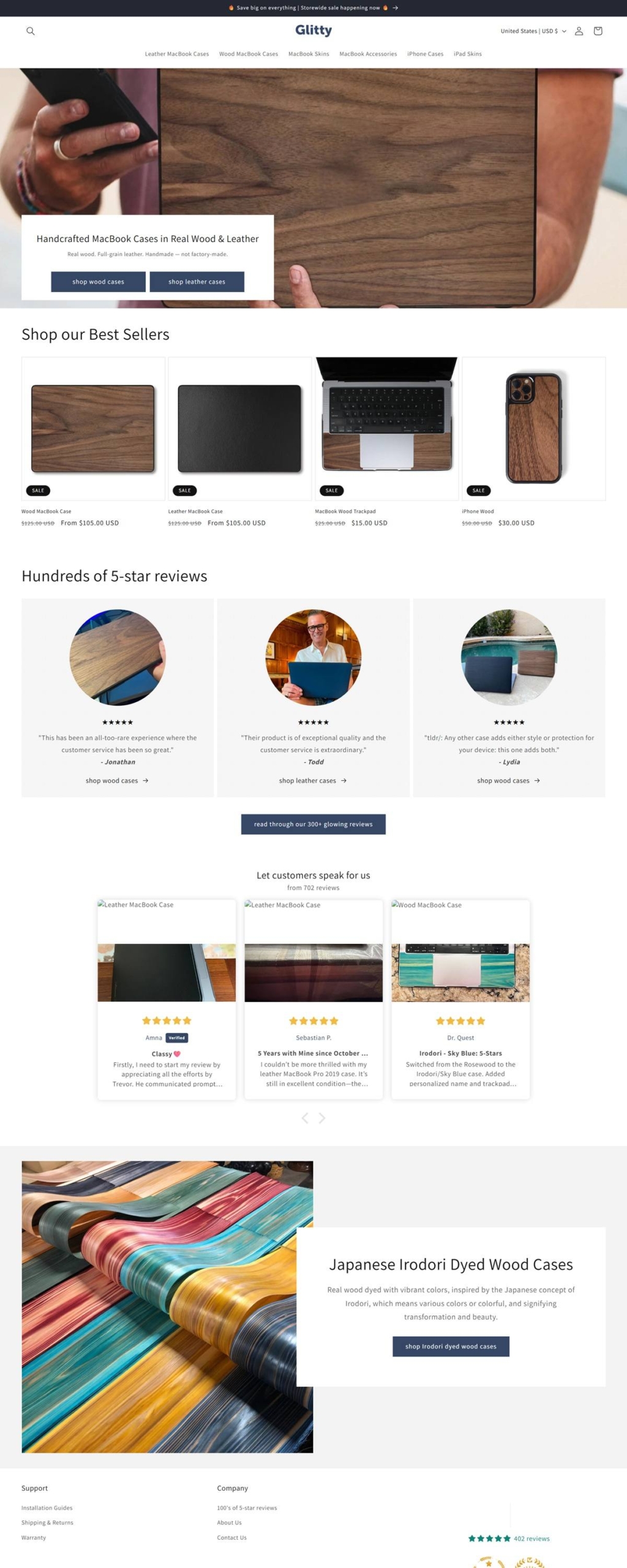 eCommerce website: Glitty