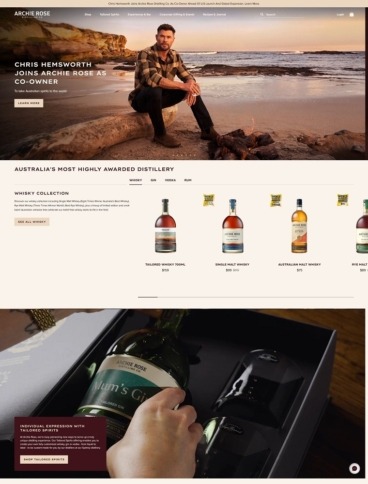 eCommerce website: Archie Rose